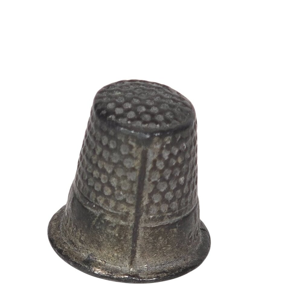 Cracker Jack Prize Thimble For a Good Girl 1930s Vintage Antique Metal Sewing